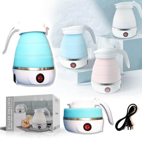 Travelling Folding Kettle Electric Silicone Foldable Water Kettles Compression Leak Proof Portable Mini Kettle - Image 3