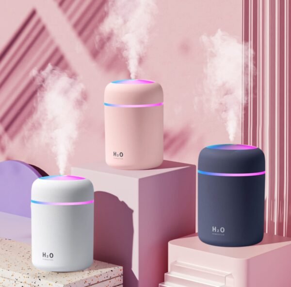 300ml Portable LED light Spray Humidifier Spray Mist Aroma Essential Oil Diffuser USB h2O Mini Car Air Humidifier - Image 2